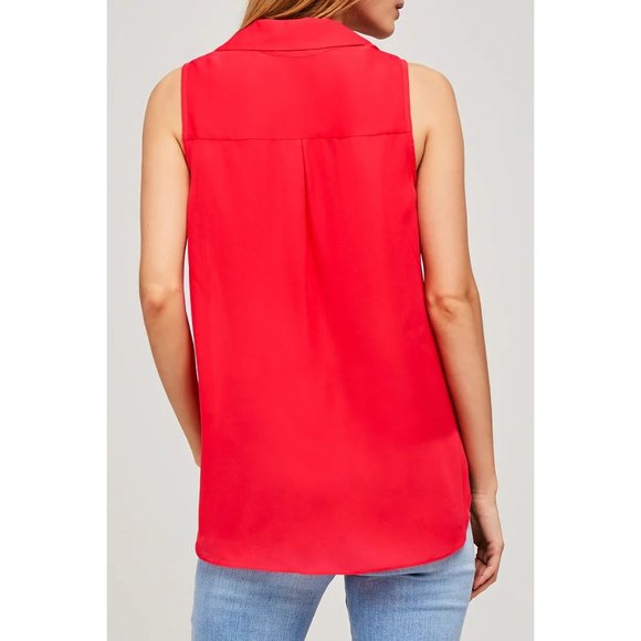 L'Agence Freja Draped Blouse in Hibiscus NWT size XS - Picture 2 of 10